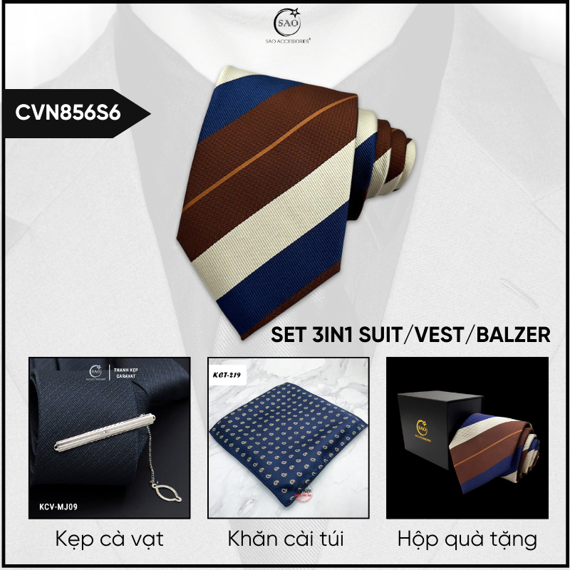 Combo Cà Vạt Nam 3in1 (CVN856S6)