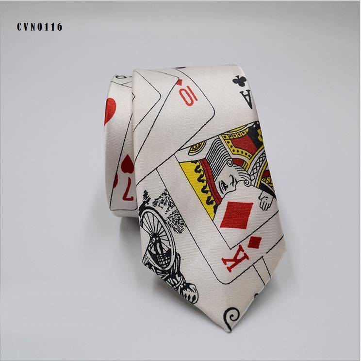 Cà Vạt Unisex Bản Nhỏ Họa Tiết Độc - Mã CVN0116