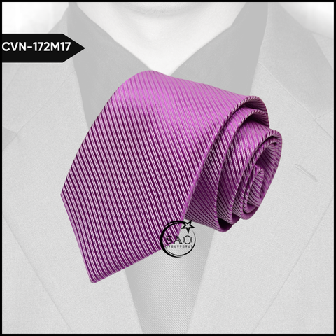 Cà Vạt Lụa Nam Bản 8cm Sọc Gân Sang Trọng Lịch Lãm Đẳng Cấp (CVN172)