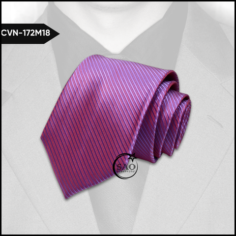 Cà Vạt Lụa Nam Bản 8cm Sọc Gân Sang Trọng Lịch Lãm Đẳng Cấp (CVN172)
