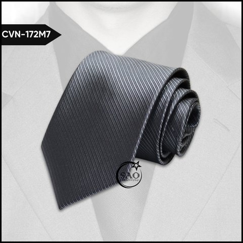 Cà Vạt Lụa Nam Bản 8cm Sọc Gân Sang Trọng Lịch Lãm Đẳng Cấp (CVN172)
