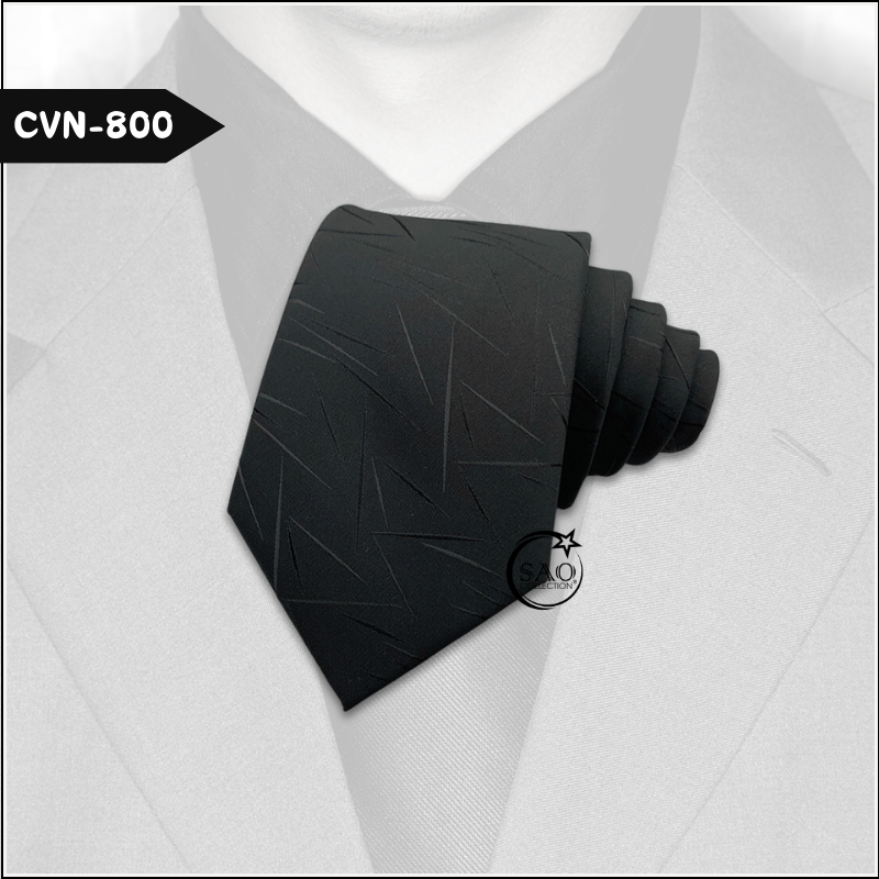 Caravat Cà Vạt Nam Hàn Quốc Tự Thắt Bản 8cm Màu Đen (CVN800)