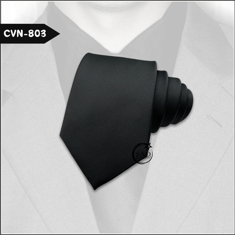 Caravat Cà Vạt Nam Hàn Quốc Tự Thắt Bản 8cm Màu Đen (CVN803)