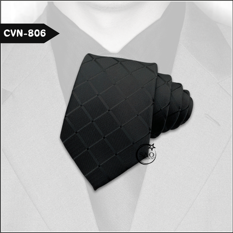 Caravat Cà Vạt Nam Hàn Quốc Tự Thắt Bản 8cm Màu Đen (CVN806)