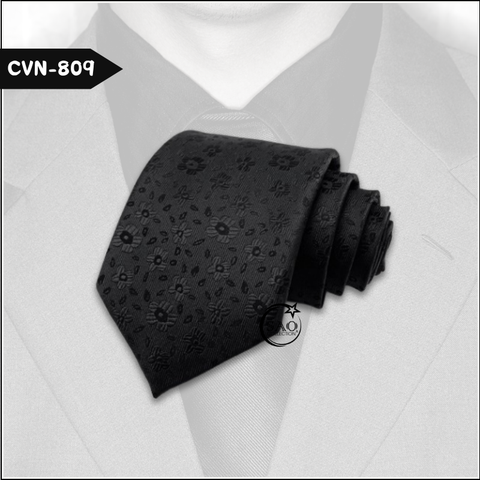 Caravat Cà Vạt Nam Hàn Quốc Tự Thắt Bản 8cm Màu Đen (CVN809)