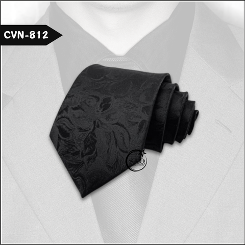 Caravat Cà Vạt Nam Hàn Quốc Tự Thắt Bản 8cm Màu Đen (CVN812)