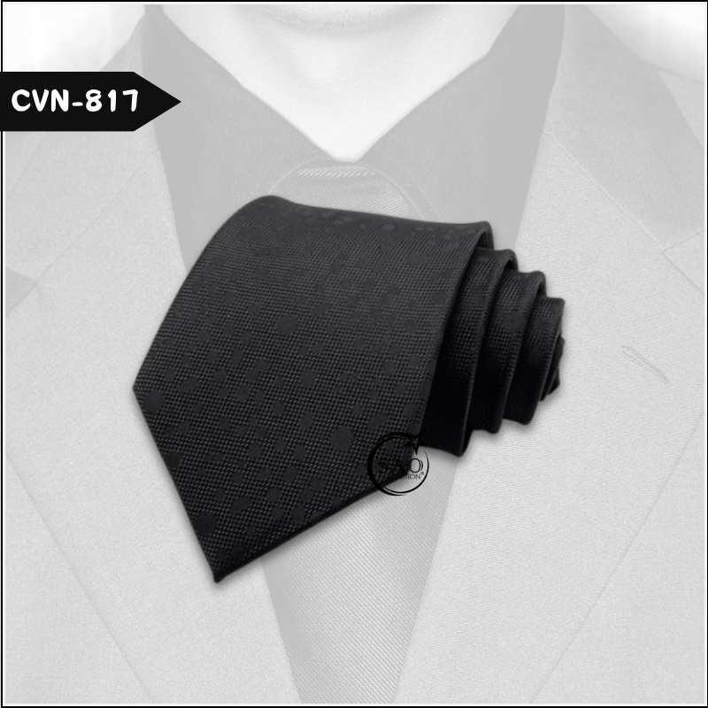 Caravat Cà Vạt Nam Hàn Quốc Tự Thắt Bản 8cm Màu Đen (CVN817)
