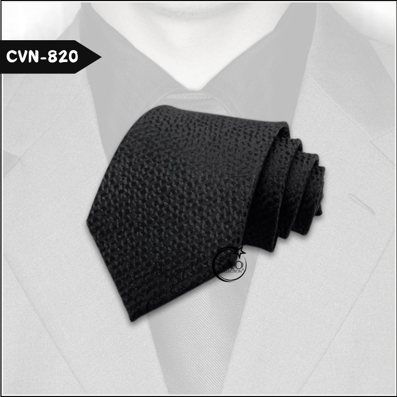 Caravat Cà Vạt Nam Hàn Quốc Tự Thắt Bản 8cm Màu Đen (CVN820)