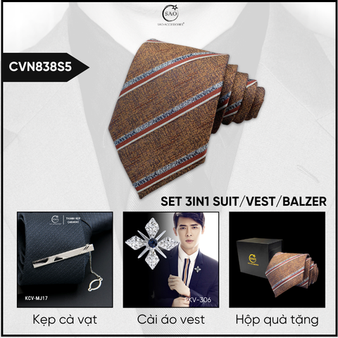 Combo Cà Vạt Nam 3in1 (CVN838S5)