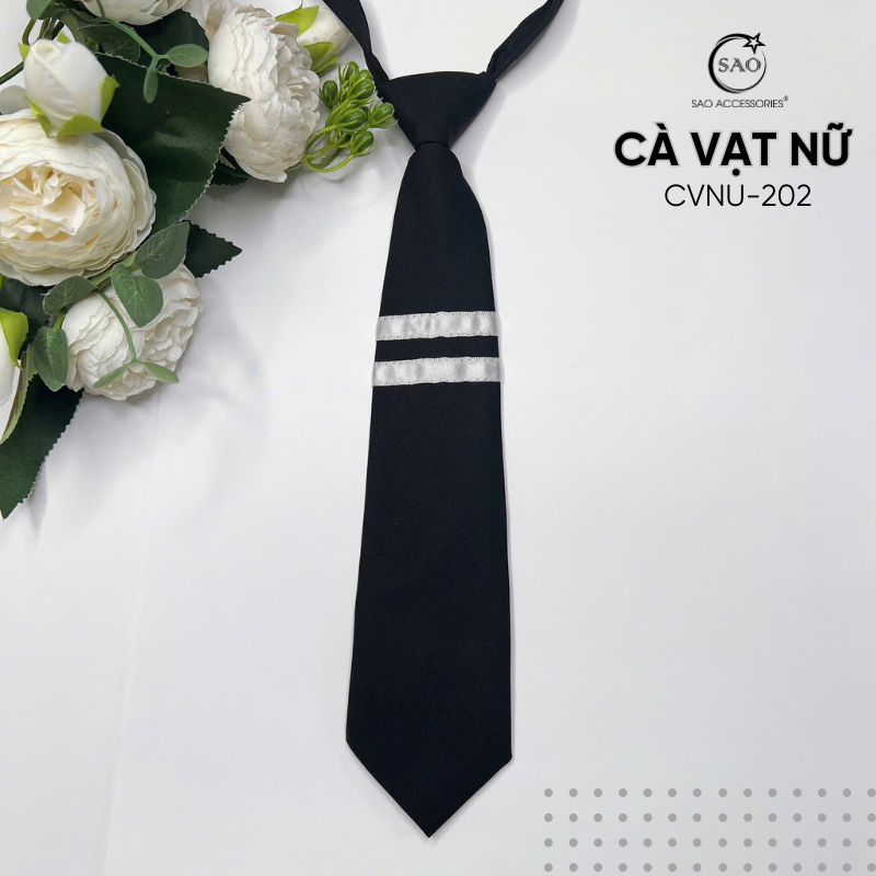 Caravat Cà Vạt Nữ Thời Trang Uniex Phối Kiểu Trẻ Trung Sành Điệu (CVNU202)