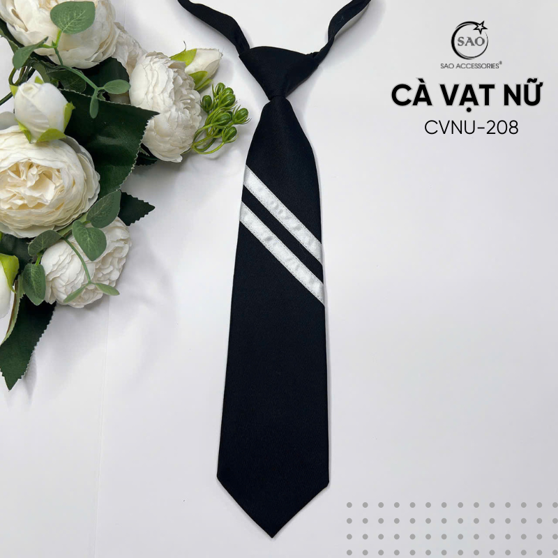 Caravat Cà Vạt Nữ Thời Trang Uniex Phối Kiểu Trẻ Trung Sành Điệu (CVNU208)