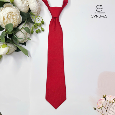 Caravat Nữ Silk Cao Cấp Văn Phòng Màu Xanh Đen (CVNU65)