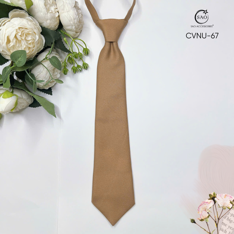 Caravat Nữ Silk Cao Cấp Văn Phòng Màu Xanh Đen (CVNU67)