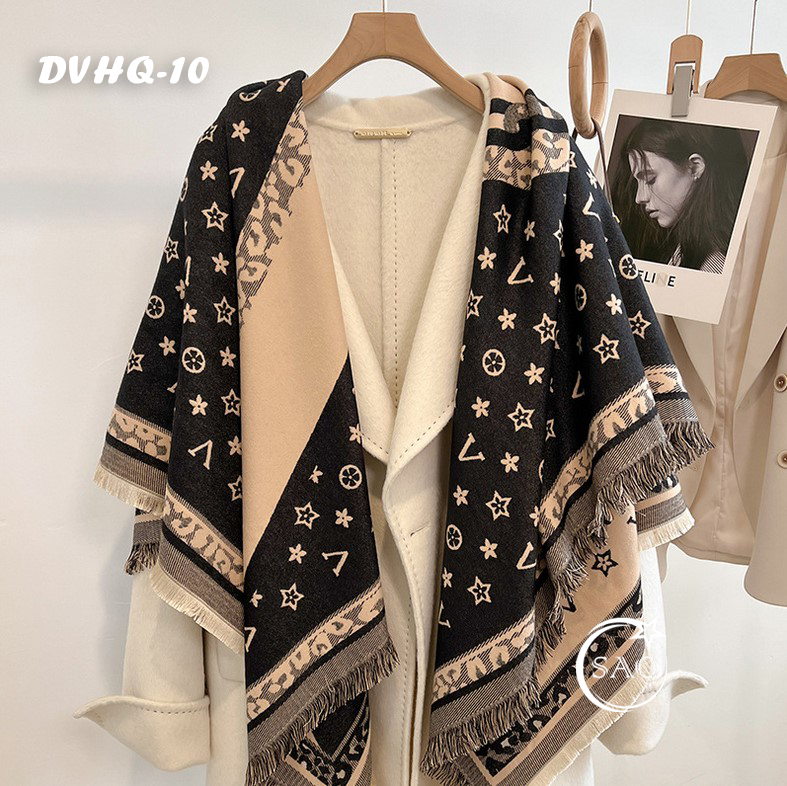 Choàng Dạ Cashmere Vuông Luxury Phiên Bản Mới (DVHQ10)