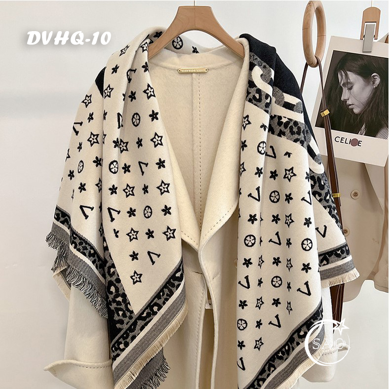 Choàng Dạ Cashmere Vuông Luxury Phiên Bản Mới (DVHQ10)