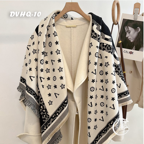 Choàng Dạ Cashmere Vuông Luxury Phiên Bản Mới (DVHQ10)