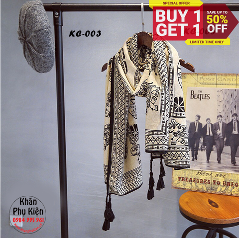 Khăn Choàng Linen Thổ Cẩm (KC003)