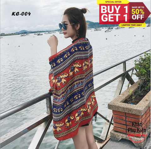 Khăn Choàng Linen Thổ Cẩm (KC004)
