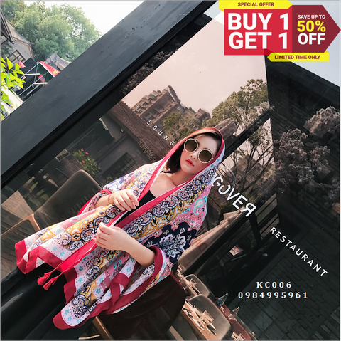 Khăn Choàng Linen Thổ Cẩm (KC006)