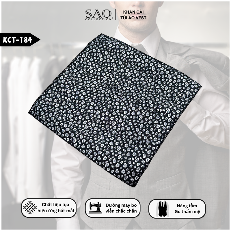Pocket Square Khăn Cài Túi Áo Vest Nam (KCT184)