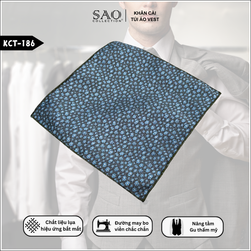 Pocket Square Khăn Cài Túi Áo Vest Nam (KCT186)
