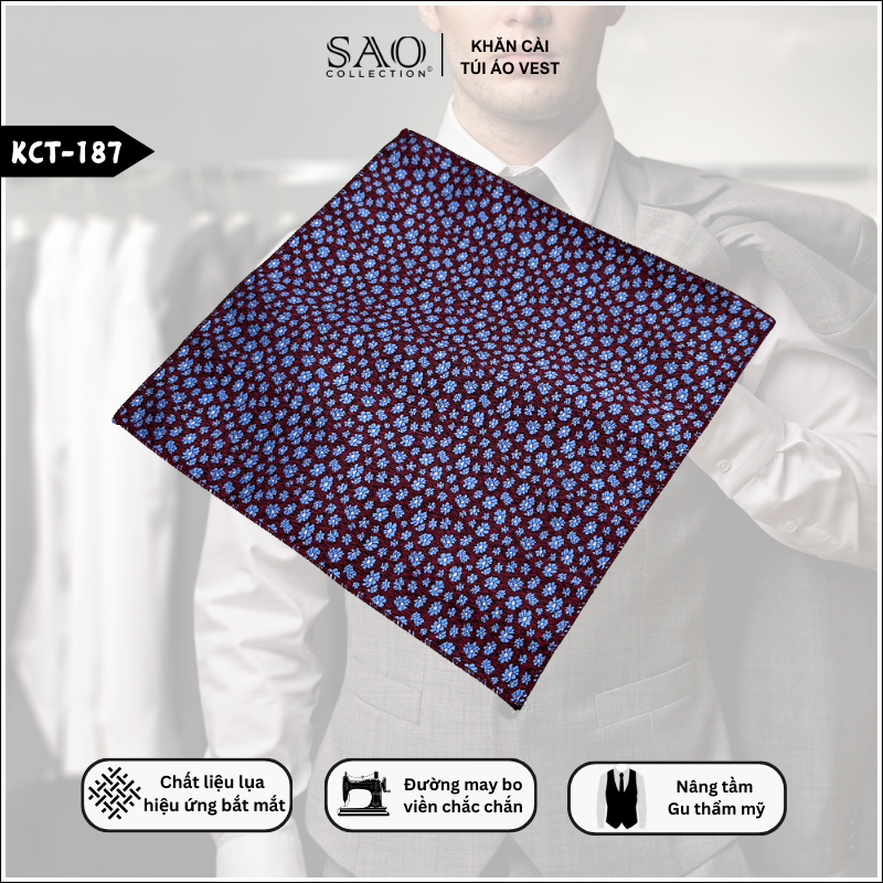 Pocket Square Khăn Cài Túi Áo Vest Nam (KCT187)