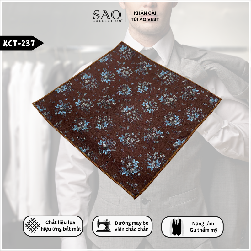 Pocket Square Khăn Cài Túi Áo Vest Nam (KCT237)