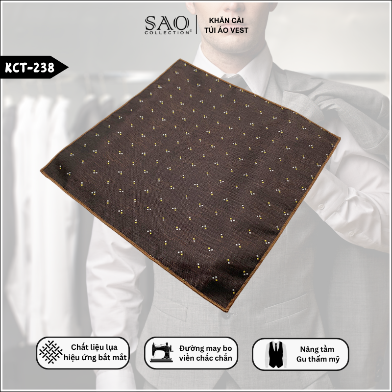 Pocket Square Khăn Cài Túi Áo Vest Nam (KCT238)