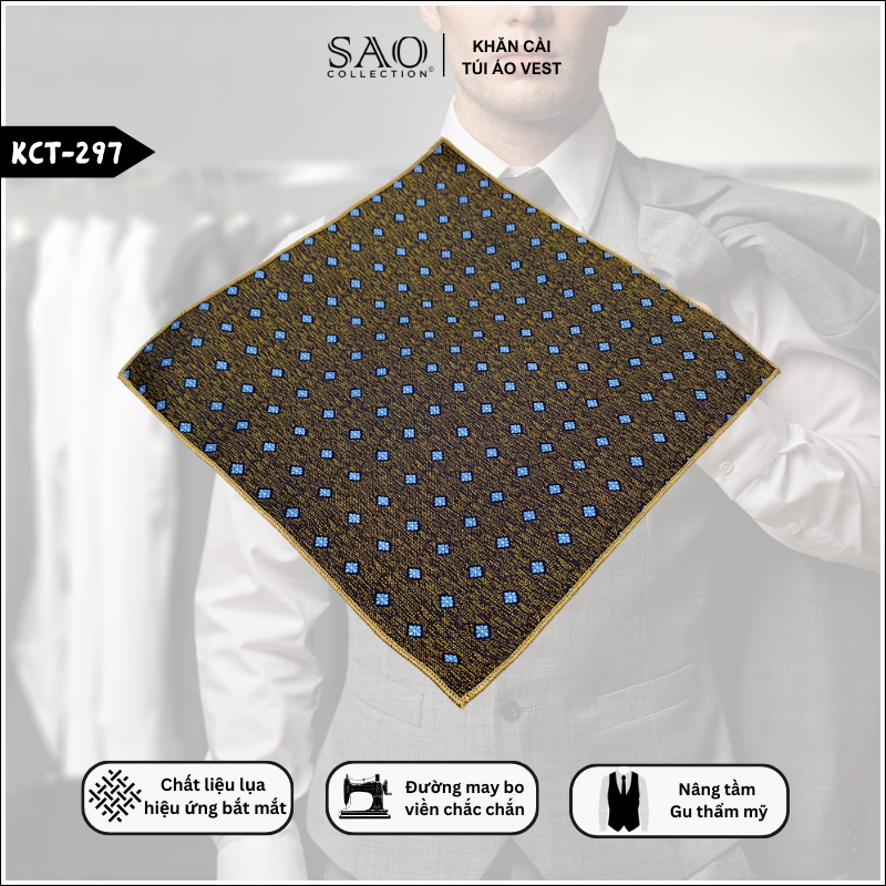 Pocket Square Khăn Cài Túi Áo Vest Nam (KCT297)