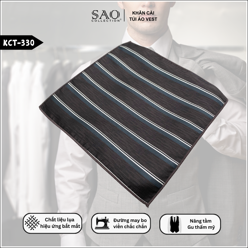 Pocket Square Khăn Cài Túi Áo Vest Nam (KCT330)