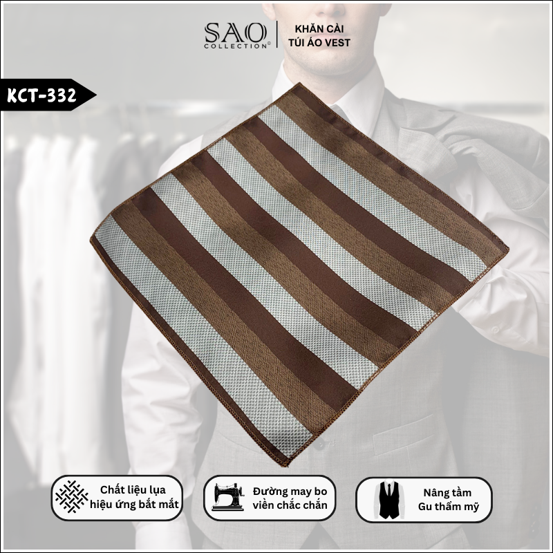 Pocket Square Khăn Cài Túi Áo Vest Nam (KCT332)