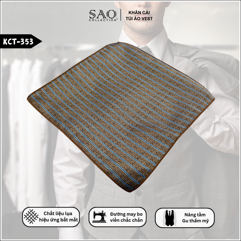 Khăn Cài Ngực Vest Nam Cổ Điển Anh Quốc (KCT353)