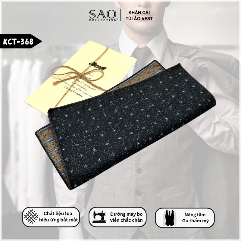 Pocket Square Nam Gu Thẩm Mỹ Chỉnh Chu (KCT368)