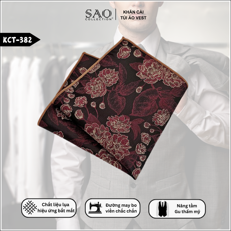 Khăn Cài Vest Nam Cho Người Chững Chạc (KCT382)