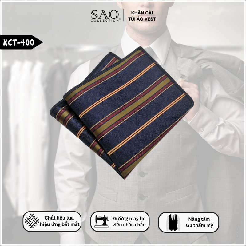 Pocket Square Nam Mặc Đi Lễ Khai Trương (KCT400)