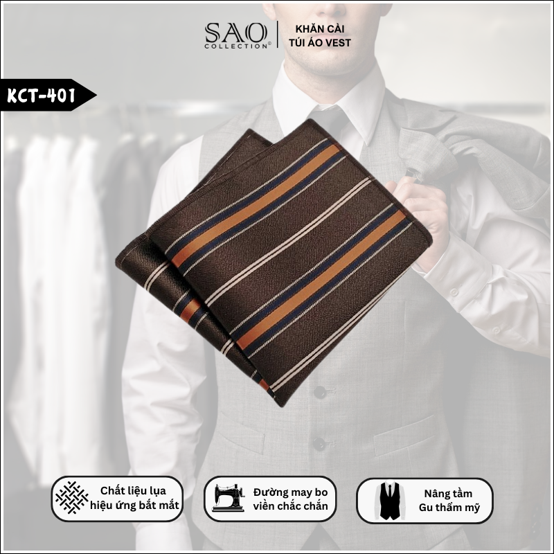 Khăn Cài Áo Vest Nam Đi Thăm Đối Tác (KCT401)