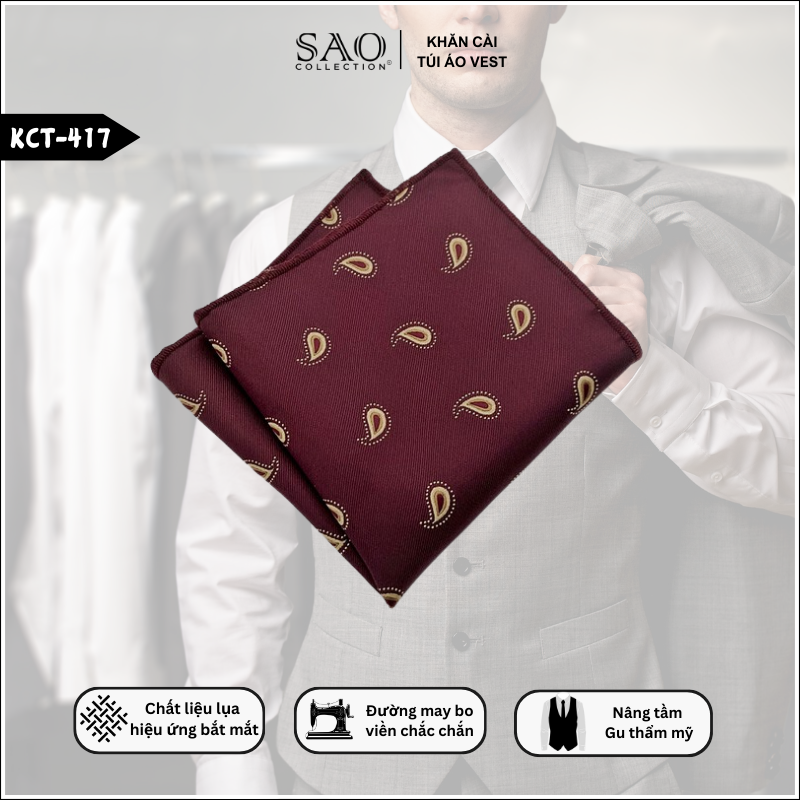 Pocket Square Nam Mặc Cho Lễ Bế Giảng (KCT417)