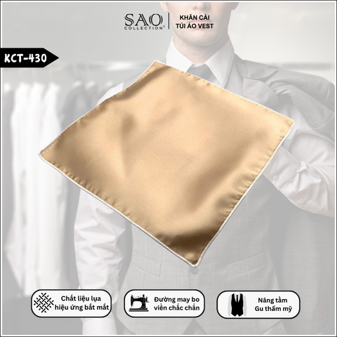 Khăn Cài Túi Vest Nam Phối Cùng Nơ Đeo Cổ (KCT430)