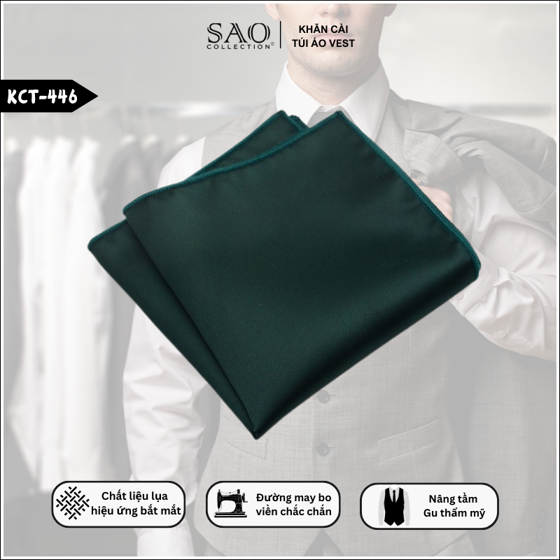 Pocket Square Nam Gu Chuẩn Doanh Nhân  (KCT446)