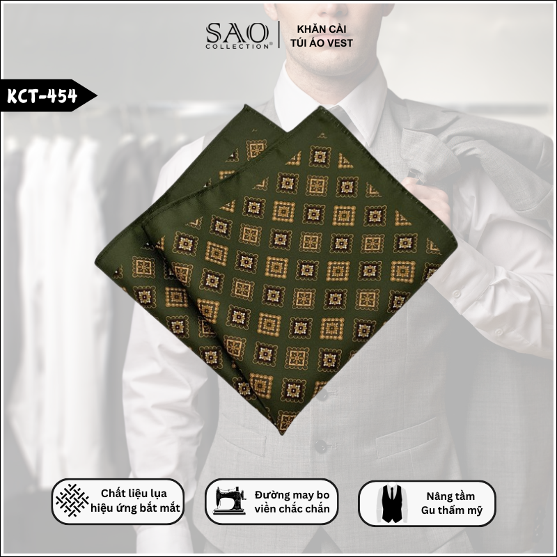Khăn Cài Áo Vest Nam Chuẩn Hàn Quốc (KCT454)