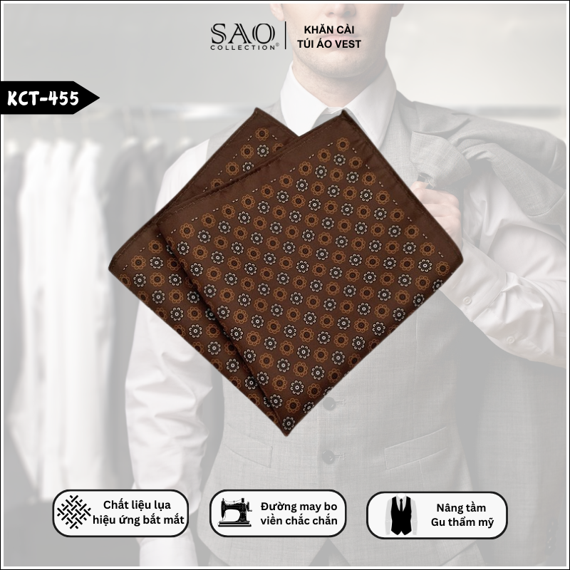 Pocket Square Nam Đậm Chất Ý (KCT455)