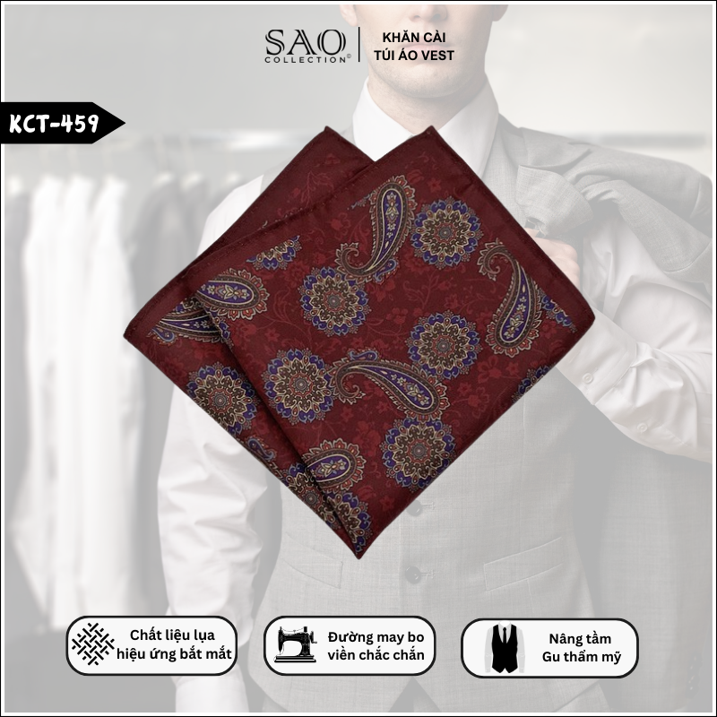 Khăn Cài Áo Vest Nam Mặc Tết – Lì Xì Phong Cách (KCT459)