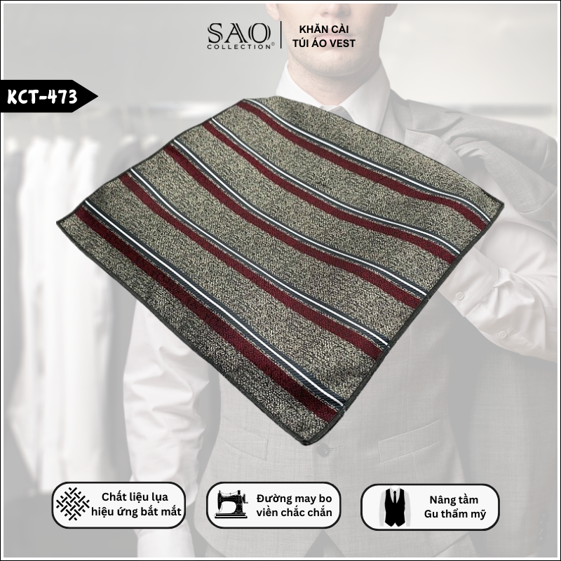 Pocket Square Nam Tặng Quà Valentine (KCT473)