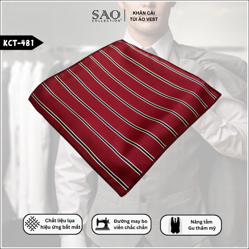 Khăn Cài Túi Áo Vest Nam Tặng Bạn Trai (KCT481)