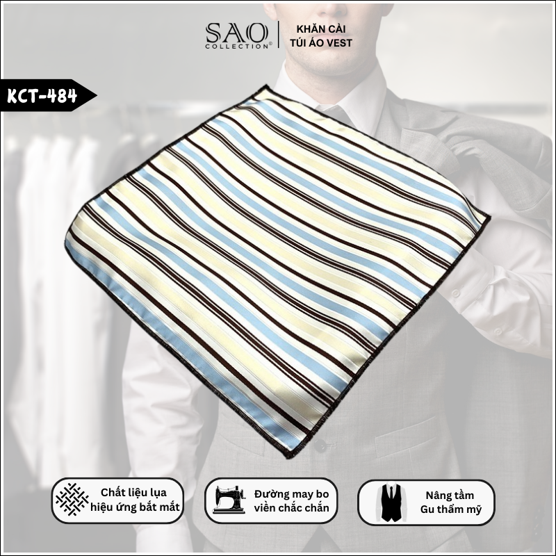 Khăn Cài Ngực Vest Nam Tặng Ba Ngày Sinh Nhật (KCT484)