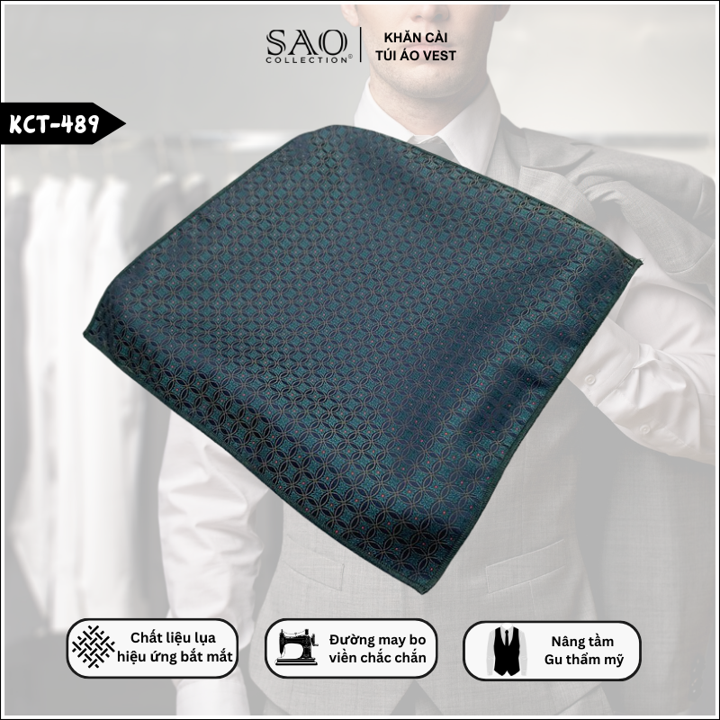 Khăn Cài Áo Vest Nam – Pocket Square Phối Đồ Cưới Hỏi, Dự Tiệc, Đi Làm (KCT489)