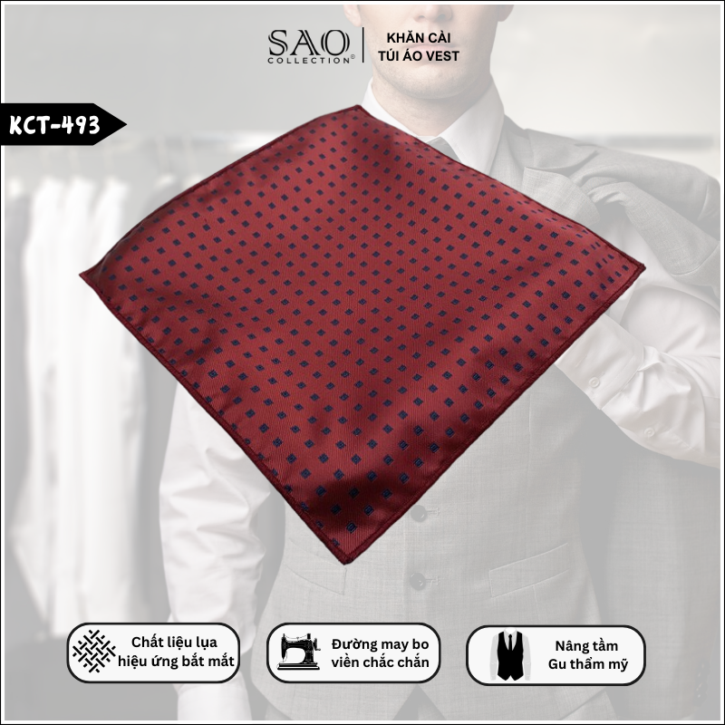 Khăn Cài Túi Vest Nam Style Châu Âu  (KCT493)