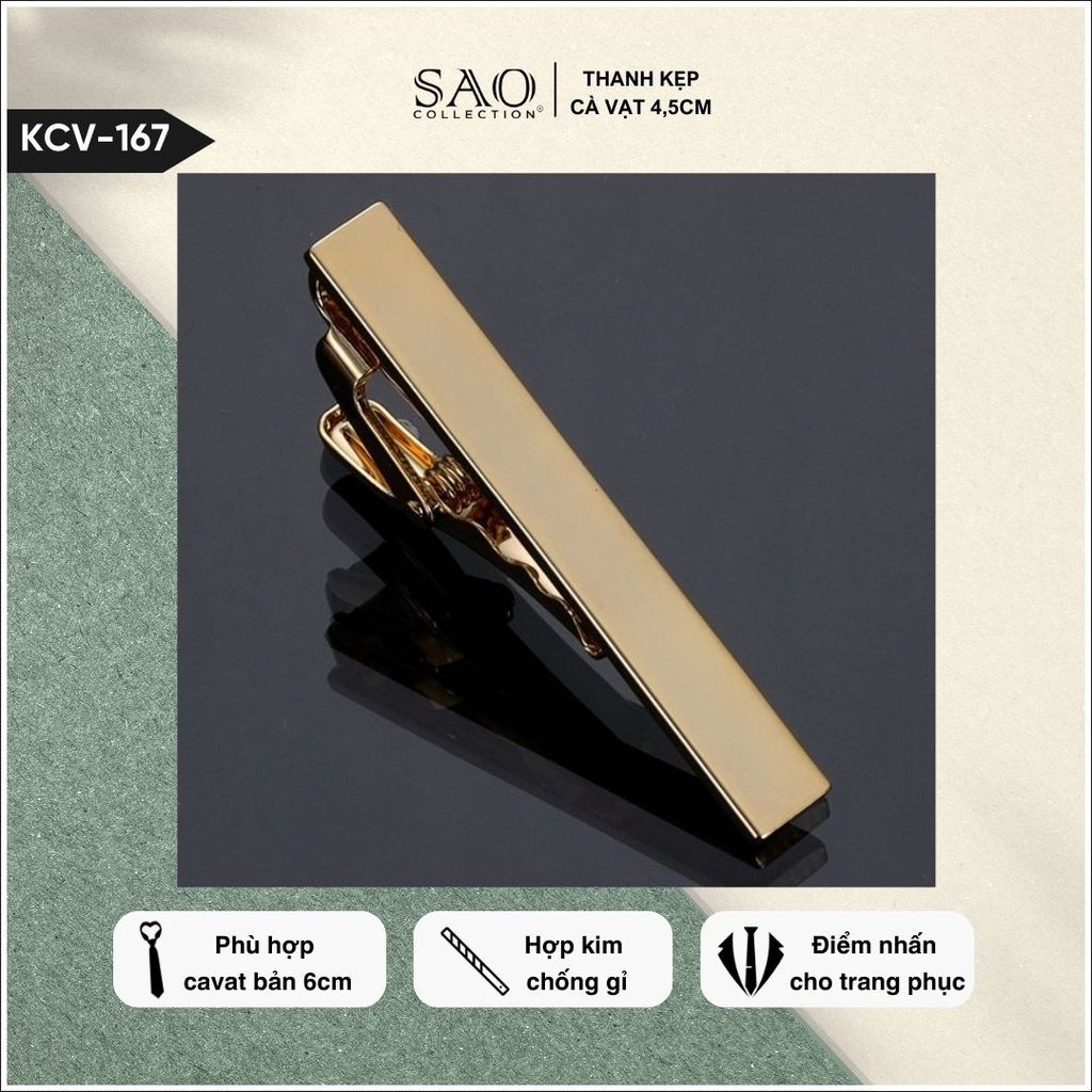 Thanh Kẹp Cà Vạt 4cm (KCV167)