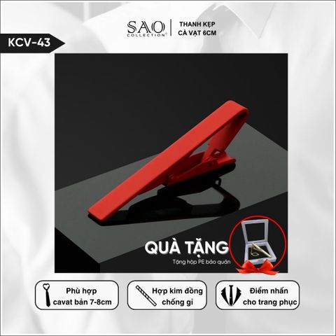 Kẹp Cà Vạt Nam Cao Cấp Nhiều mầu 6cm – Phiên Bản Giới Hạn - Lịch Lãm Cho Doanh Nhân Sang Trọng (KCV43)
