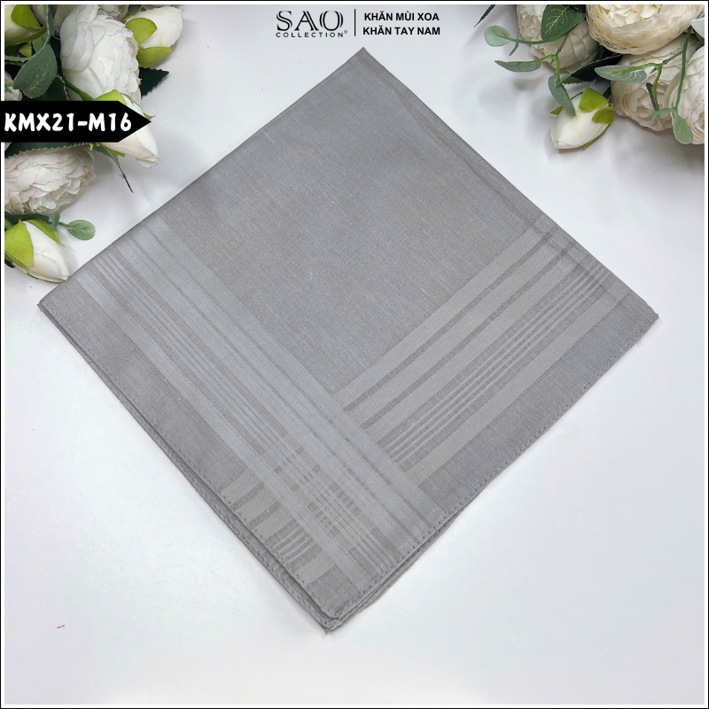 Khăn mùi xoa, khăn tay nam Fullbox (KMX21)